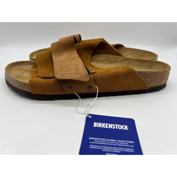 Birkenstock Kyoto Mink Nubuck Suede Leather Slides Men's Size 11 - Picture 2 of 16